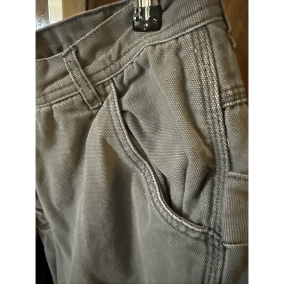 Mens sz 36x30 Winter Fleece Lined Canvas Carpenter Work Pants Gray POLAR KING - Picture 3 of 6